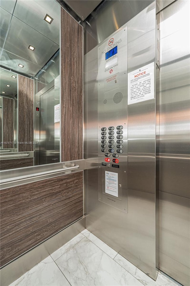 interior space featuring elevator