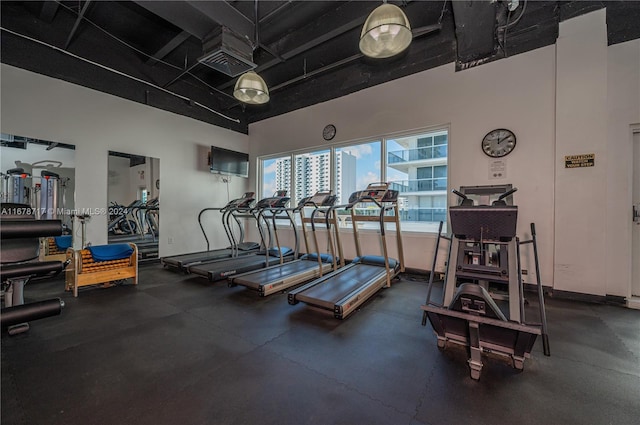 view of workout area