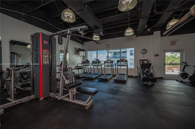 view of exercise room