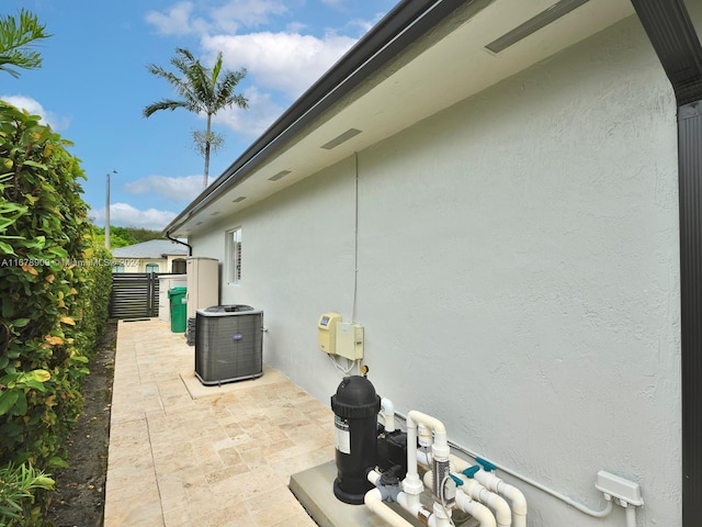 view of patio with central AC