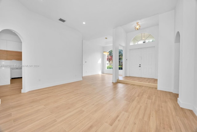 foyer featuring light hardwood / wood-style flooring