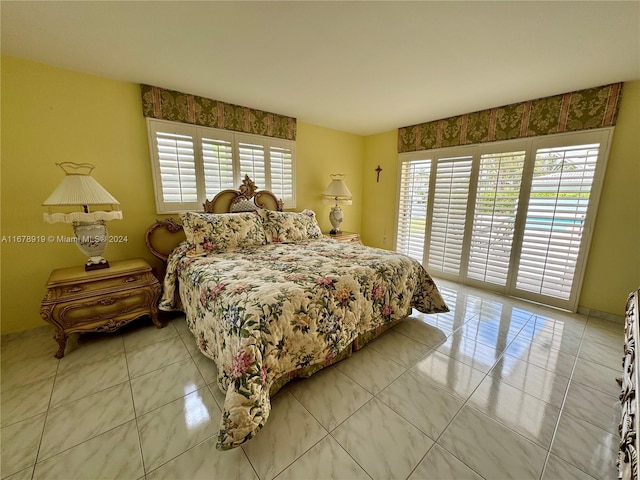 view of tiled bedroom