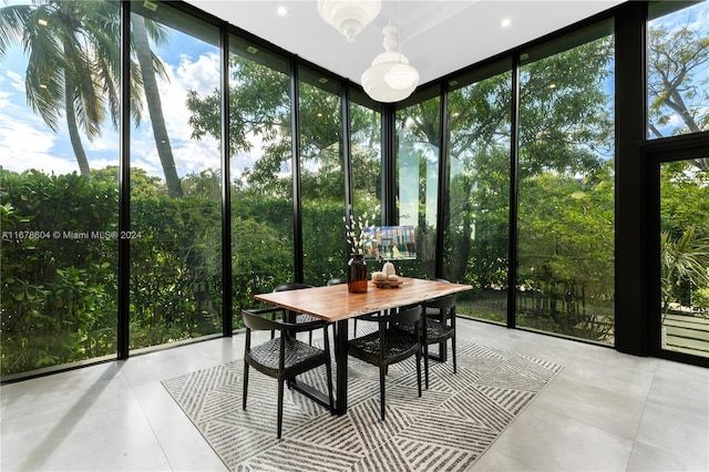 sunroom / solarium with a wealth of natural light