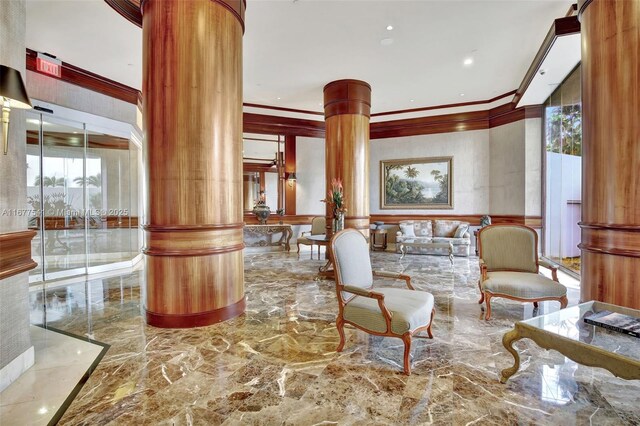 20185 E Country Club Dr Unit 2209, Aventura, FL 33180 - lobby with ornamental molding