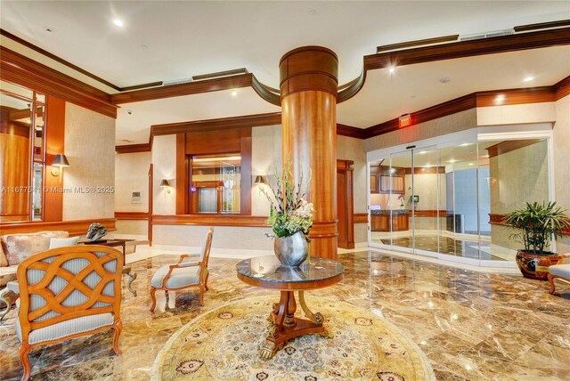 20185 E Country Club Dr Unit 2209, Aventura, FL 33180 - common area with crown molding