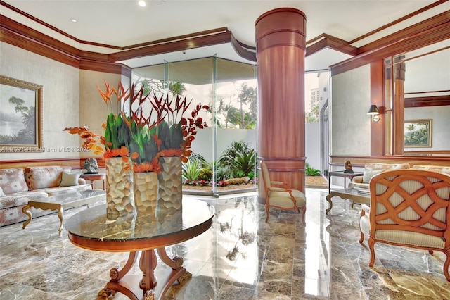 20185 E Country Club Dr Unit 2209, Aventura, FL 33180 - lobby with ornamental molding