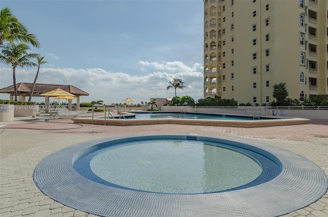 20185 E Country Club Dr Unit 2209, Aventura, FL 33180 - community pool featuring a gazebo and a jacuzzi