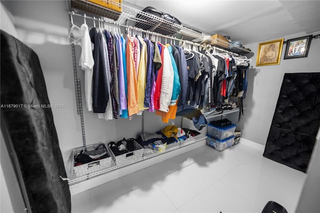 view of walk in closet