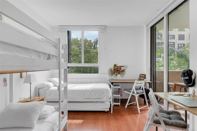 bedroom featuring hardwood / wood-style flooring