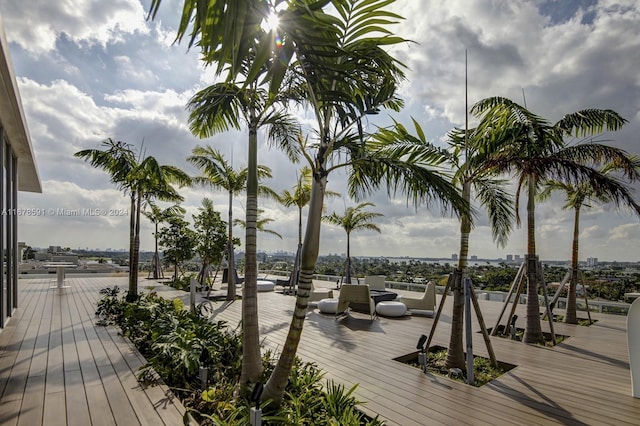 9940 W Bay Harbor Dr Unit 7G-N, Bay Harbor Islands, FL 33154 - view of wooden deck