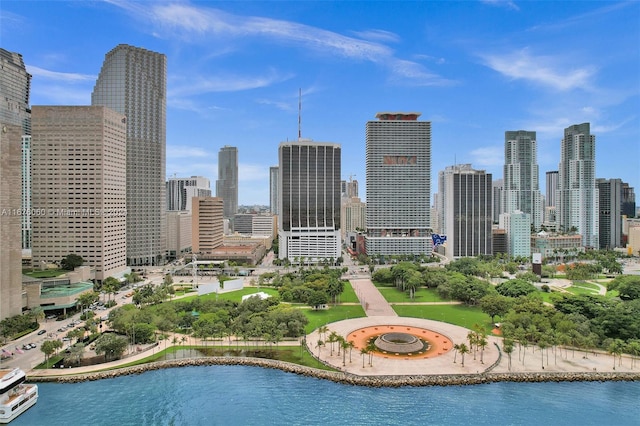 view of city featuring a water view