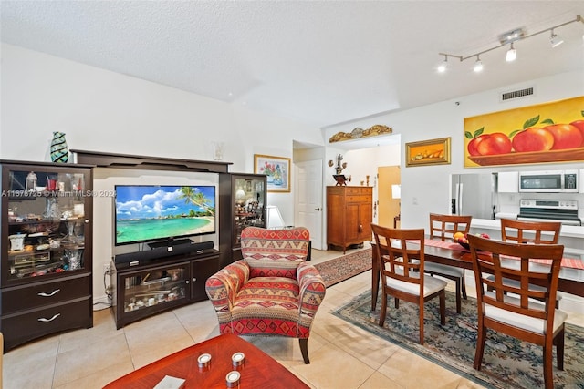 tiled living area with visible vents