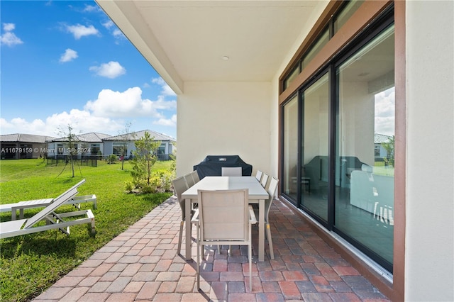 view of patio / terrace featuring grilling area