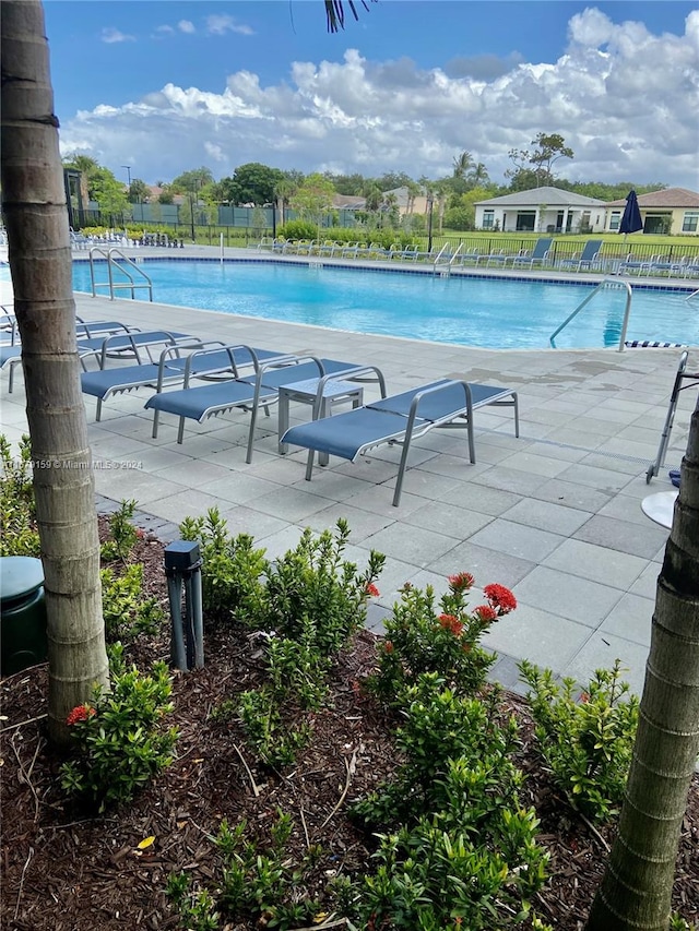 view of pool with a patio