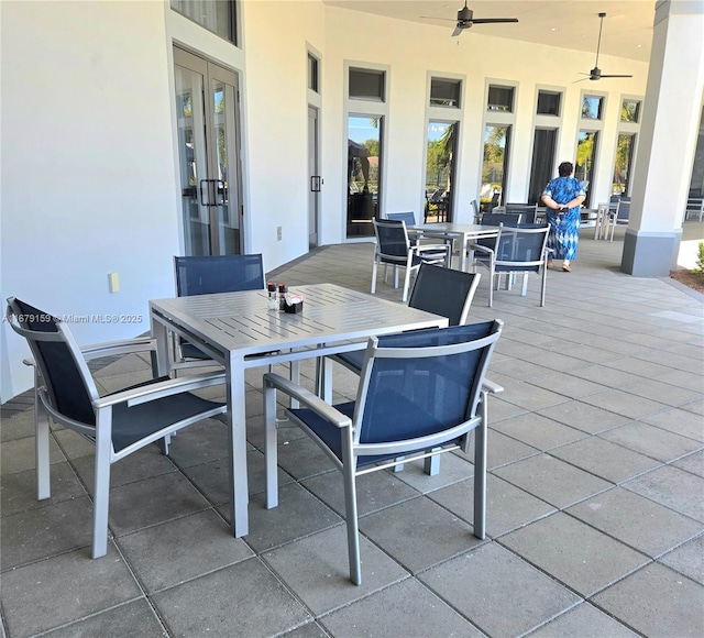 7612 Knight St, Parkland, FL 33067 - view of patio with outdoor dining space and a ceiling fan