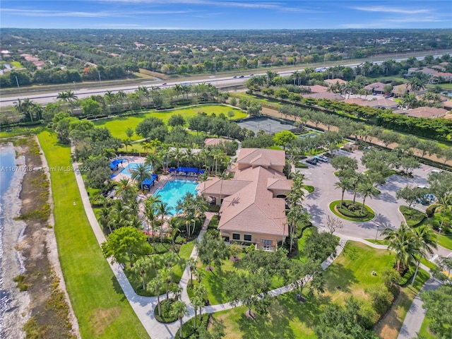 birds eye view of property