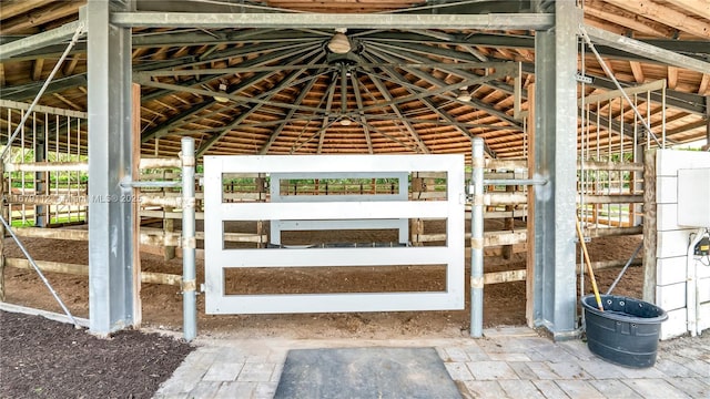 view of horse barn