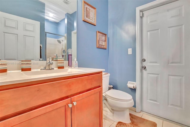 3544 W 94th St, Hialeah, FL 33018 - bathroom with tile patterned flooring, vanity, and a shower stall
