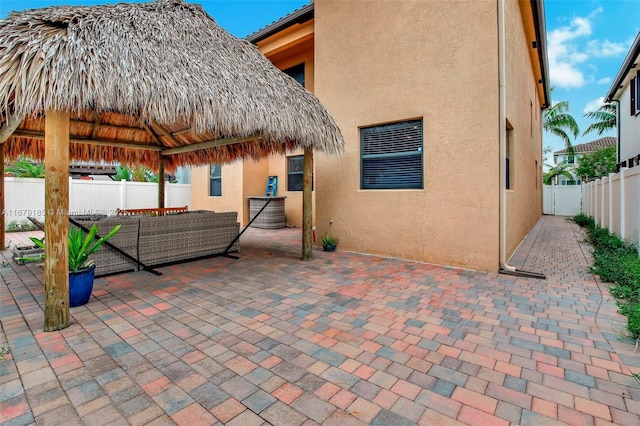 3544 W 94th St, Hialeah, FL 33018 - fenced backyard with a gazebo, a patio, and an outdoor living space