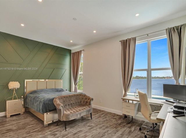 bedroom featuring hardwood / wood-style floors