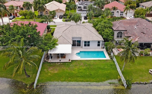 exterior space featuring a water view