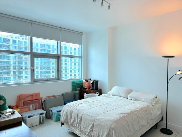 view of tiled bedroom