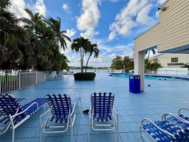 view of pool featuring a patio area