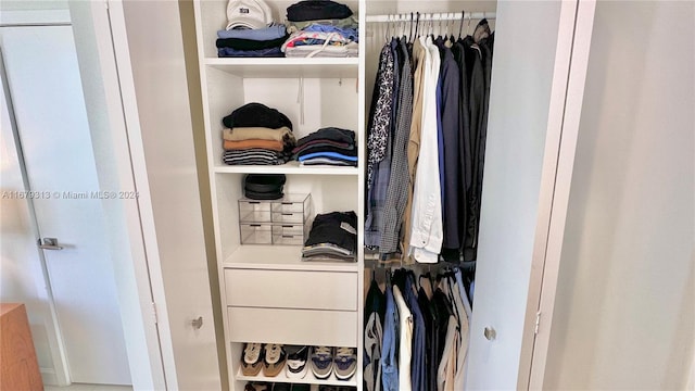 view of closet