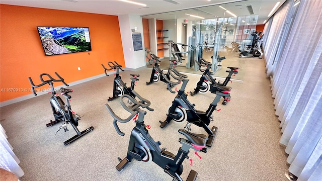 view of exercise room