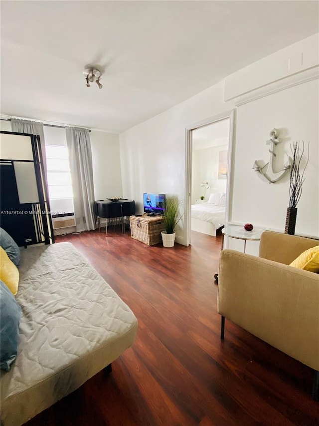 living room featuring wood-type flooring