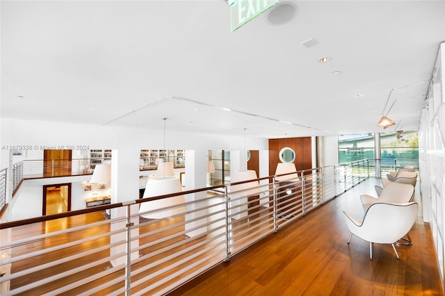 hallway featuring hardwood / wood-style flooring