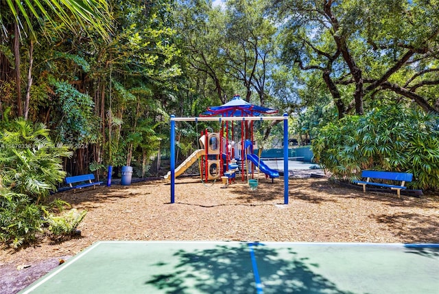 view of jungle gym