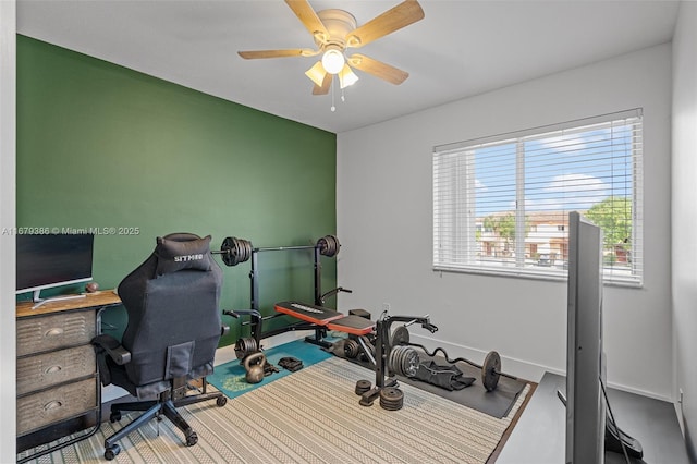 office with ceiling fan