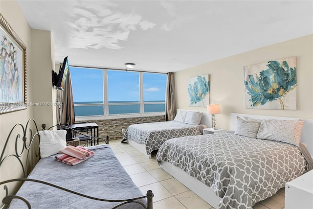 view of tiled bedroom