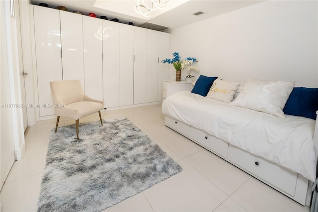 view of tiled living room