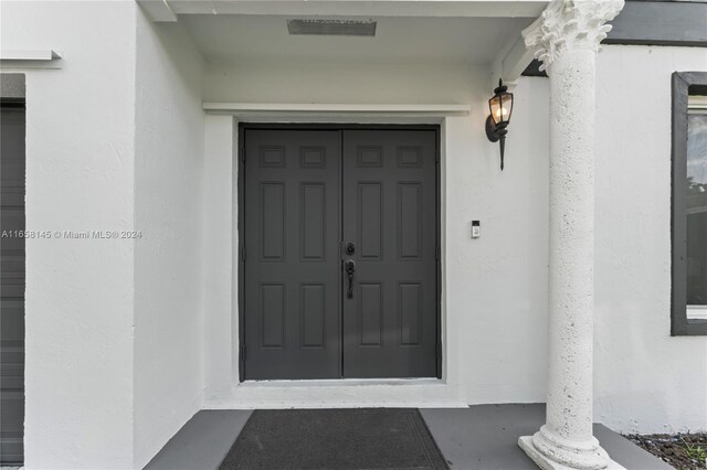 view of doorway to property