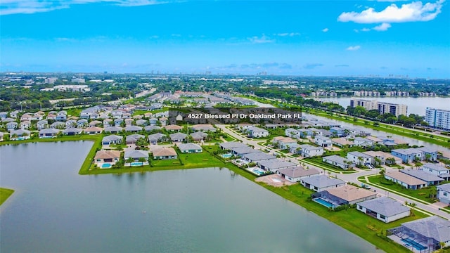 4527 Blessed Place Dr, Oakland Park, FL 33309 - aerial view of residential area with a nearby body of water