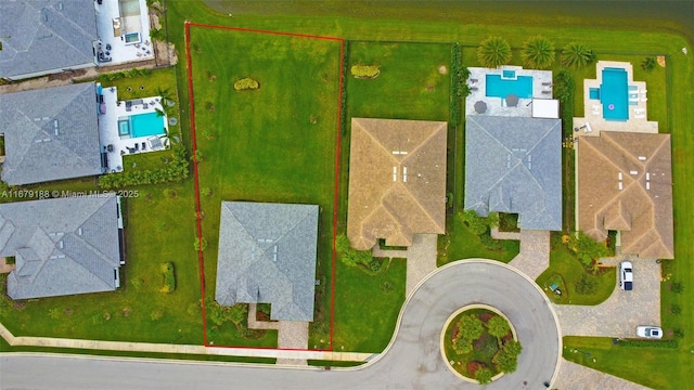 4527 Blessed Place Dr, Oakland Park, FL 33309 - view of property location featuring a pool and property boundaries highlighted