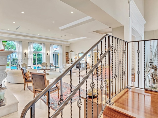 449 Isle Of Palms Dr, Fort Lauderdale, FL 33301 - stairway featuring recessed lighting