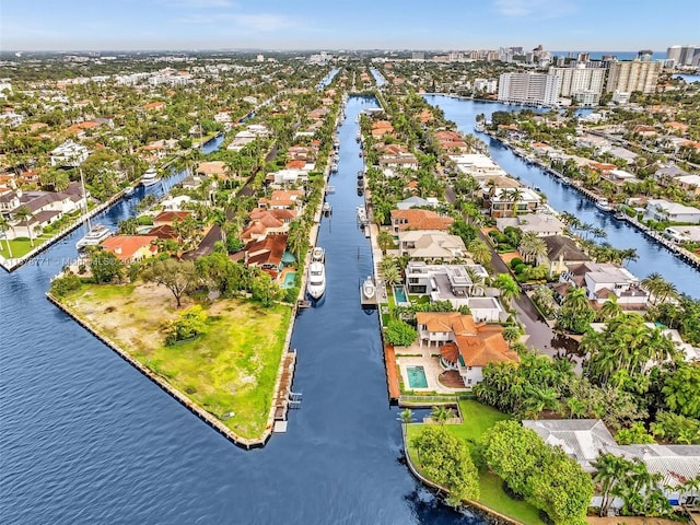 449 Isle Of Palms Dr, Fort Lauderdale, FL 33301 - birds eye view of property featuring a water view and a residential view
