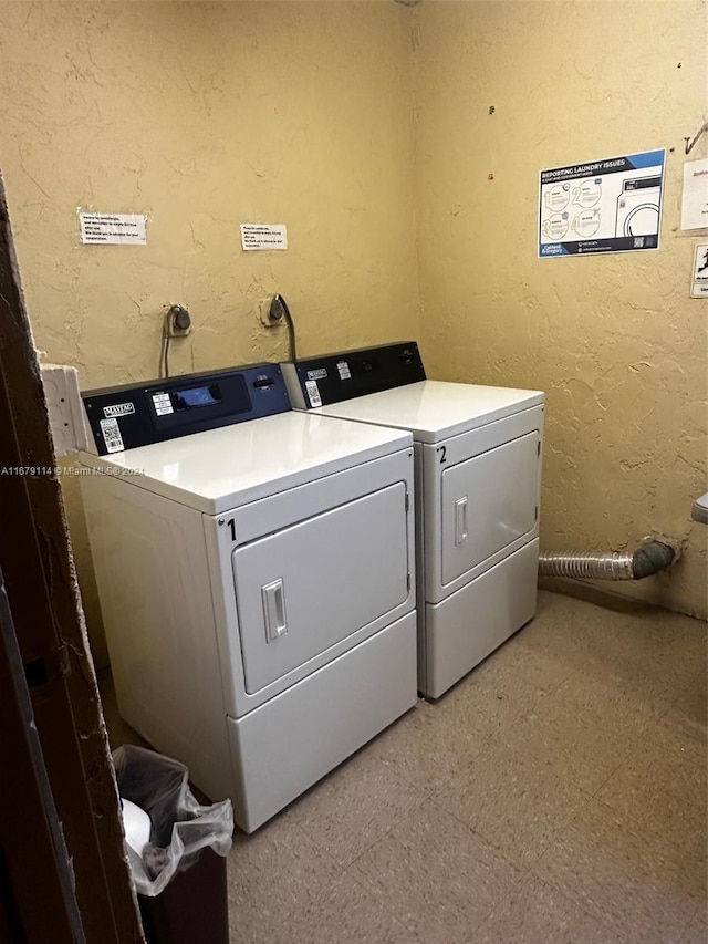 washroom featuring separate washer and dryer