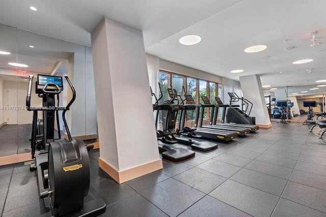 2678 Tigertail Ave Unit Ph1, Miami, FL 33133 - exercise room with baseboards
