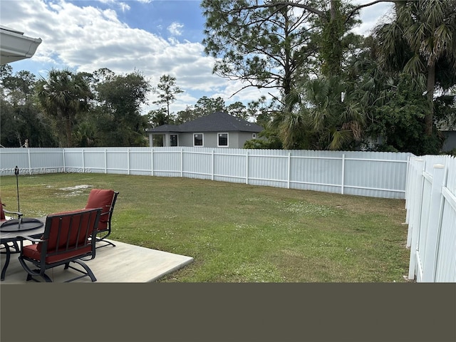 view of yard with a patio