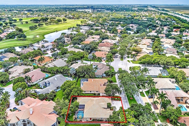 1775 W Eagle Trace Blvd W, Coral Springs, FL 33071 - birds eye view of property with golf course view, a residential view, and a water view