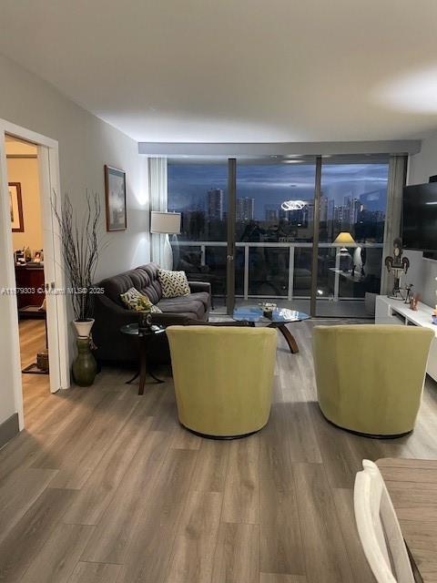 living room featuring wood finished floors