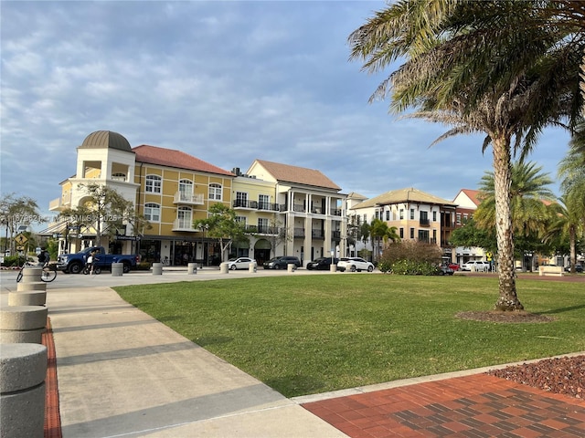 view of community with a yard