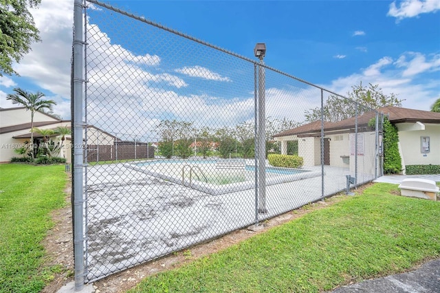 exterior space with a yard