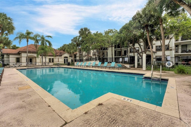 view of pool with a patio area