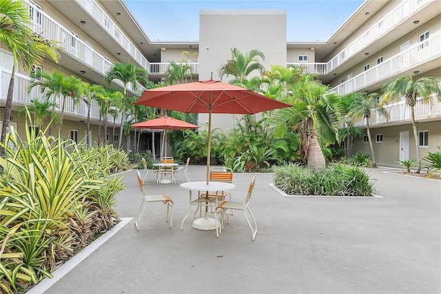 view of patio with a balcony