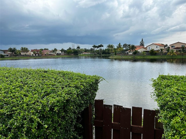 view of water feature